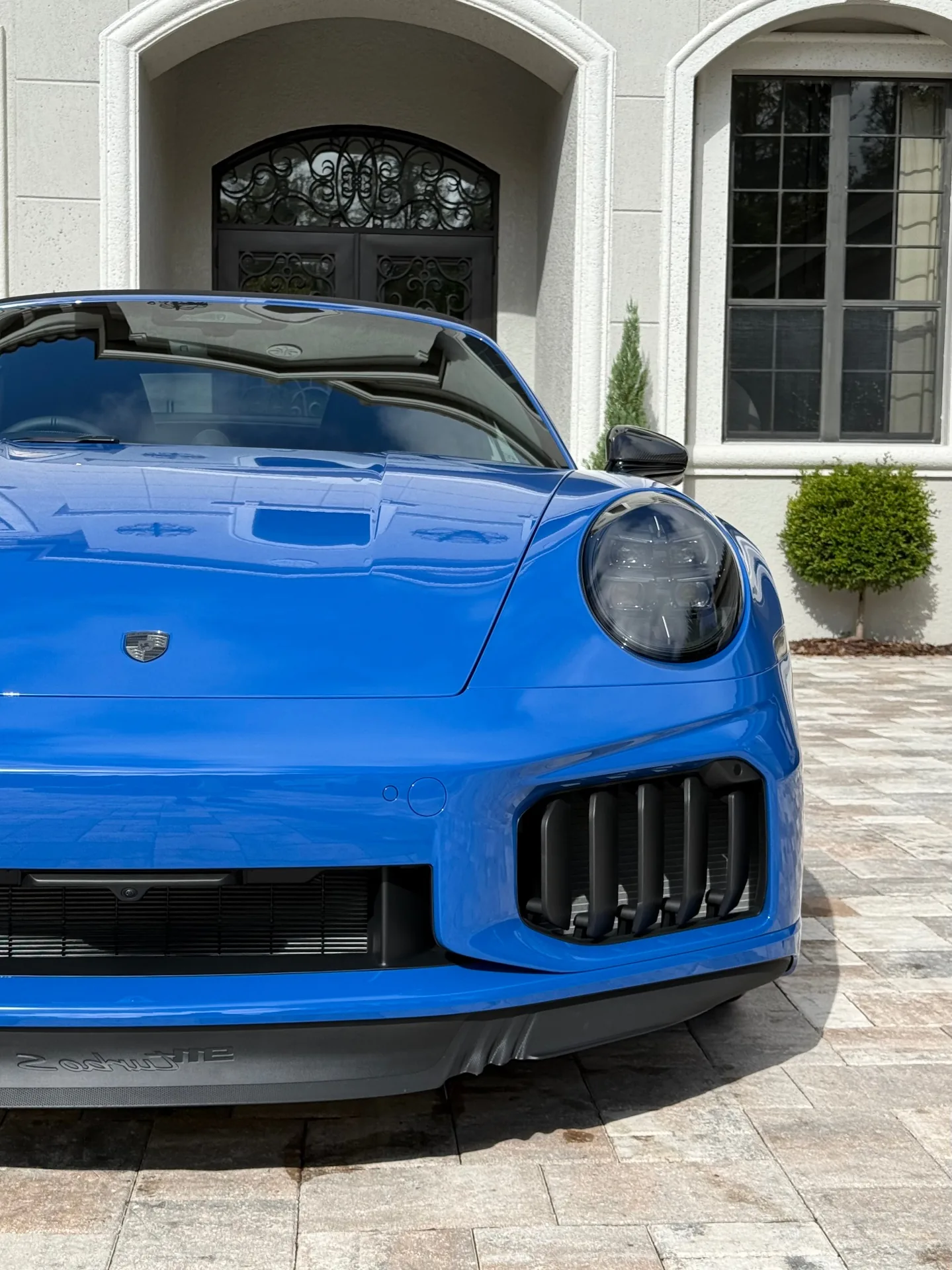 Blue Porsche with glossy ceramic-coated paint in Tampa, FL